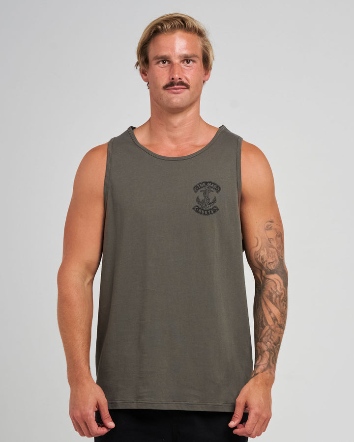 SKULL ANCHOR | TANK - CHARCOAL