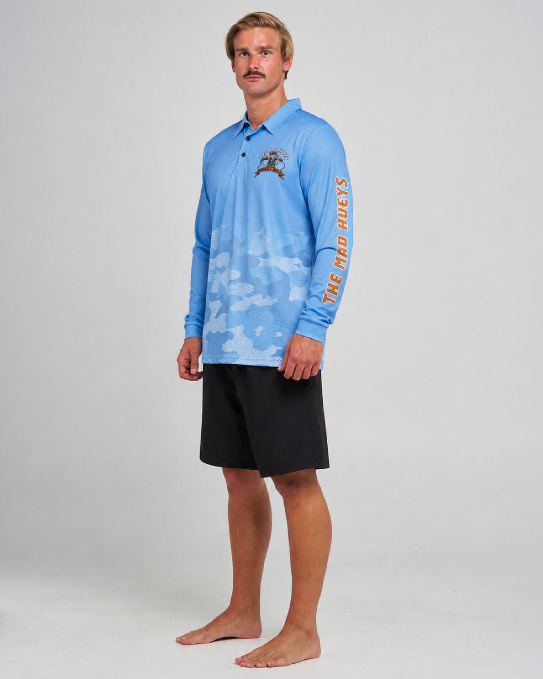 HOOKED ON A REELING | UPF 50+ FISHING JERSEY - STEEL BLUE