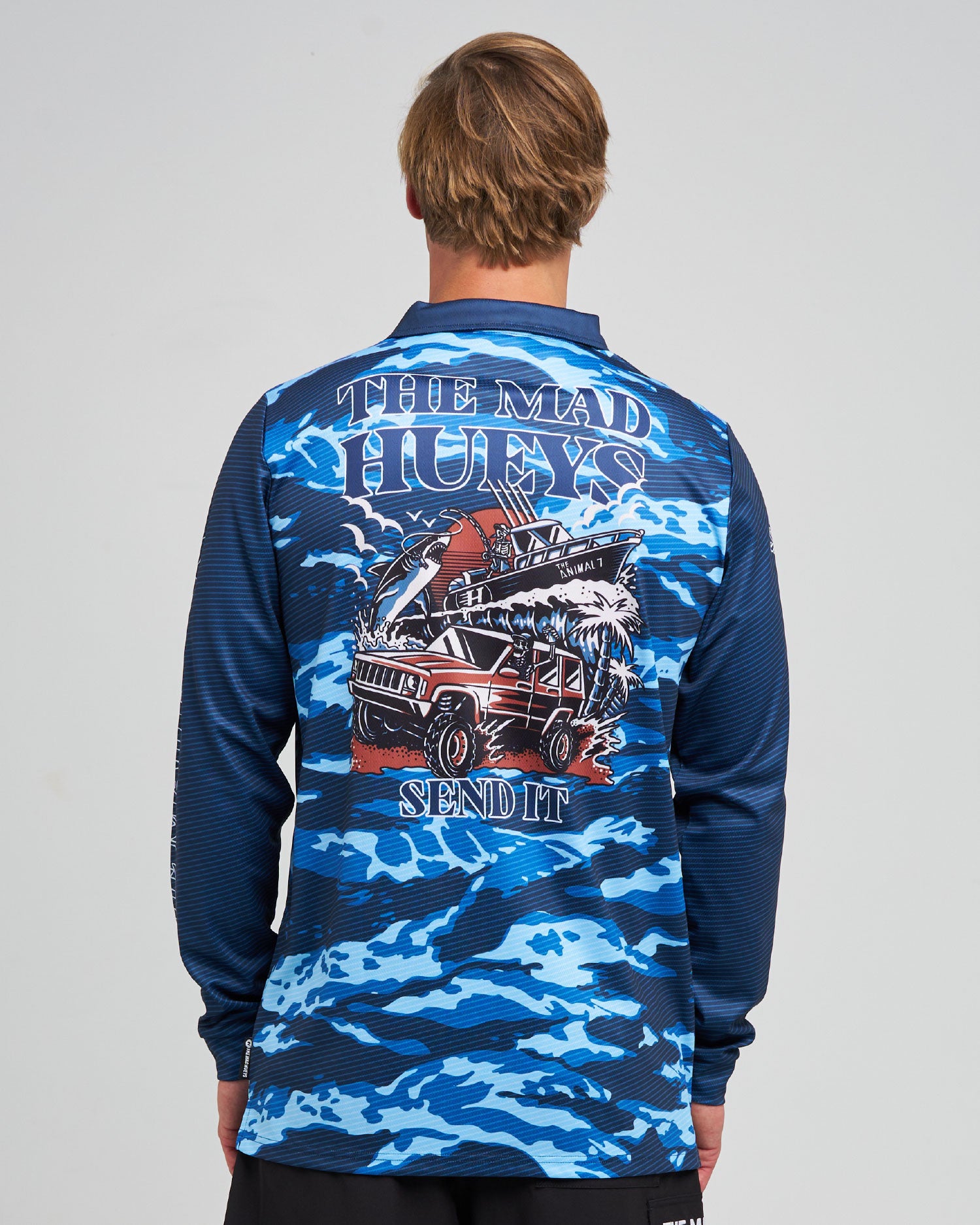 SEND IT | UPF 50+ FISHING JERSEY - NAVY – The Mad Hueys