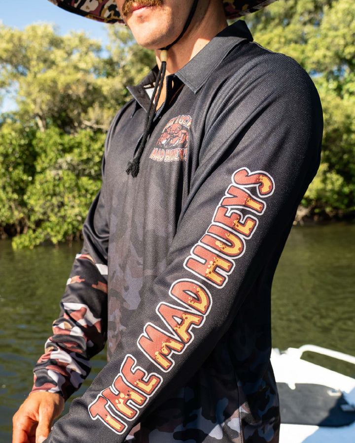 POT LUCK | UPF 50+ FISHING JERSEY - BLACK