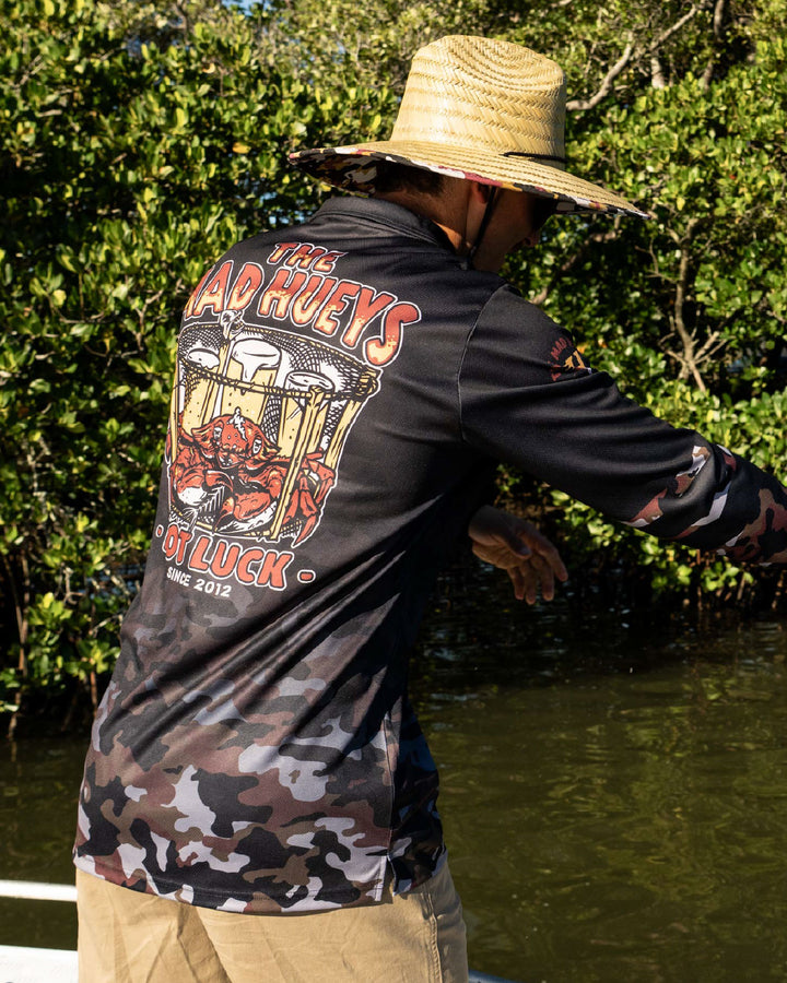 POT LUCK | UPF 50+ FISHING JERSEY - BLACK