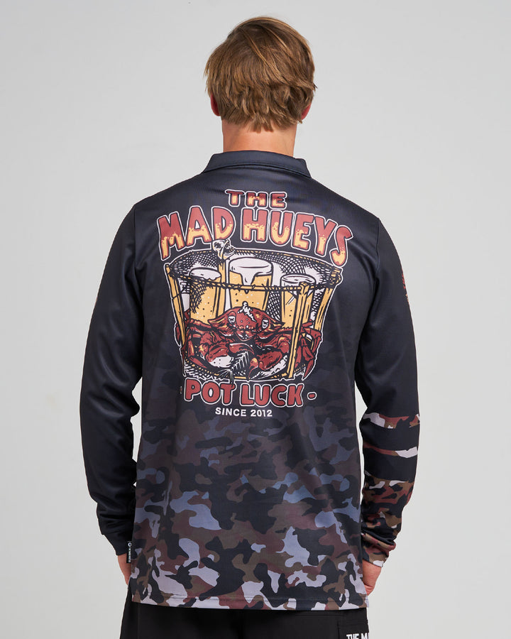 POT LUCK | UPF 50+ FISHING JERSEY - BLACK
