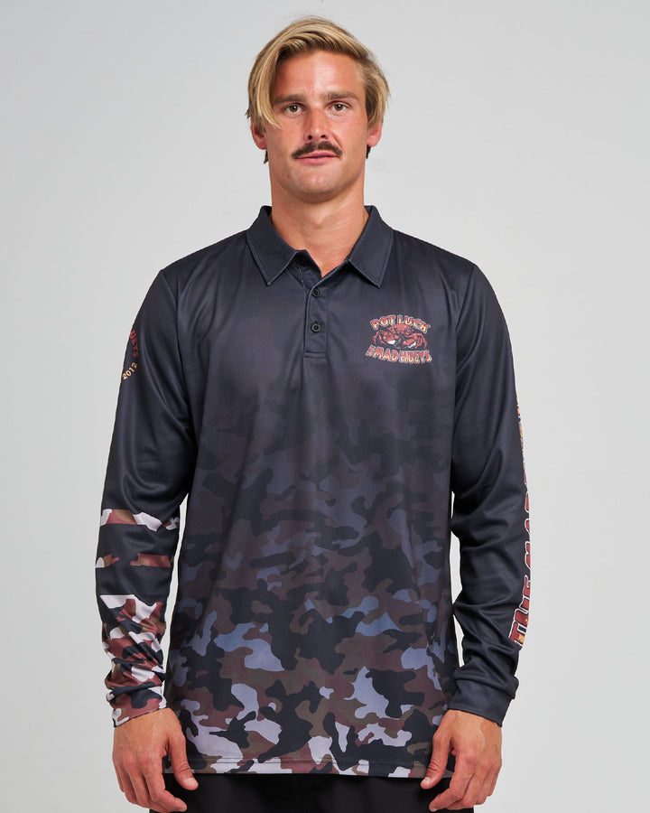 POT LUCK | UPF 50+ FISHING JERSEY - BLACK