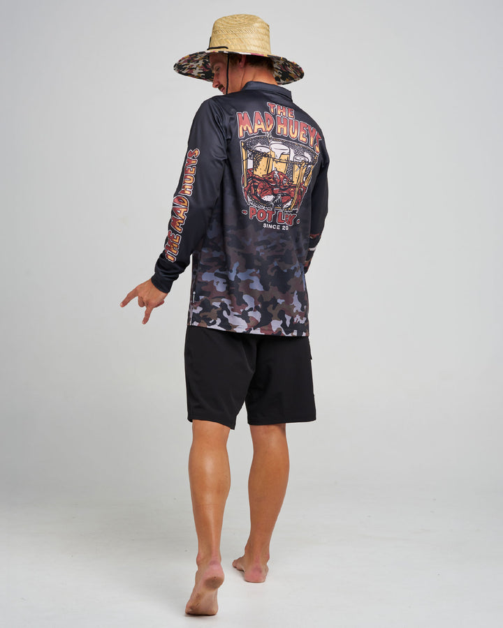 POT LUCK | UPF 50+ FISHING JERSEY - BLACK