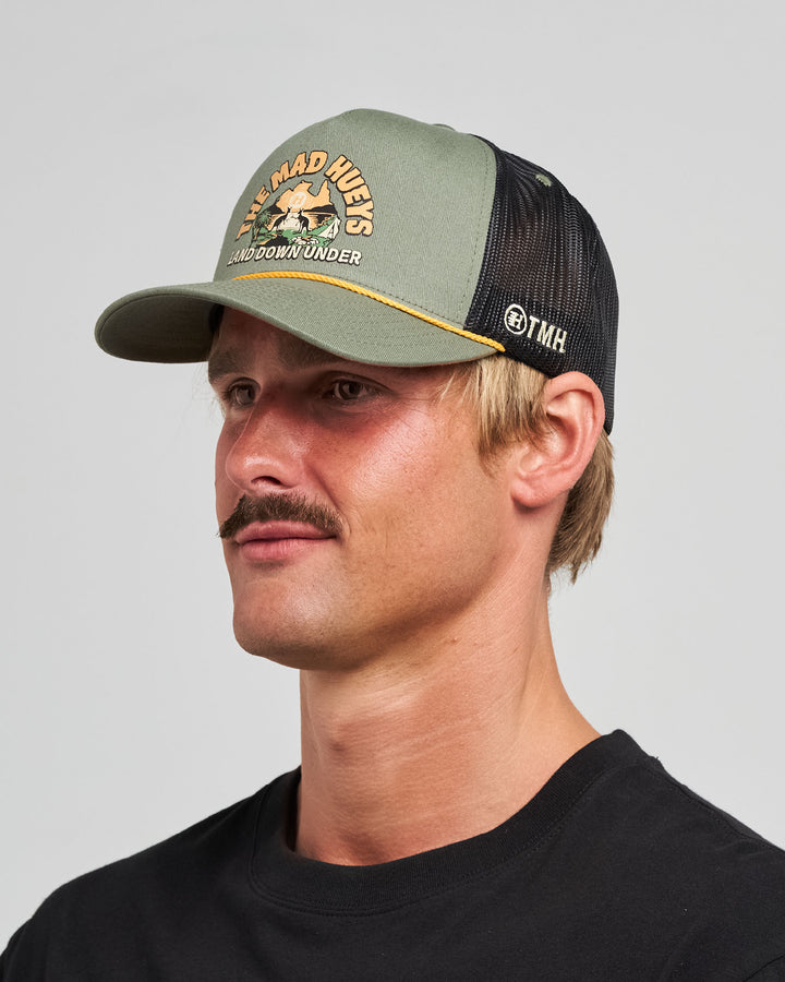 LAND DOWN UNDER | TWILL TRUCKER - OLIVE