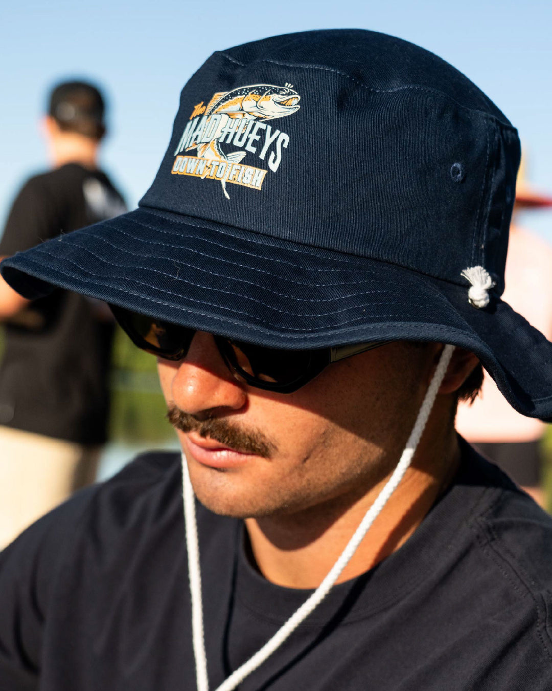 DOWN TO FISH | WIDE BRIM HAT - NAVY