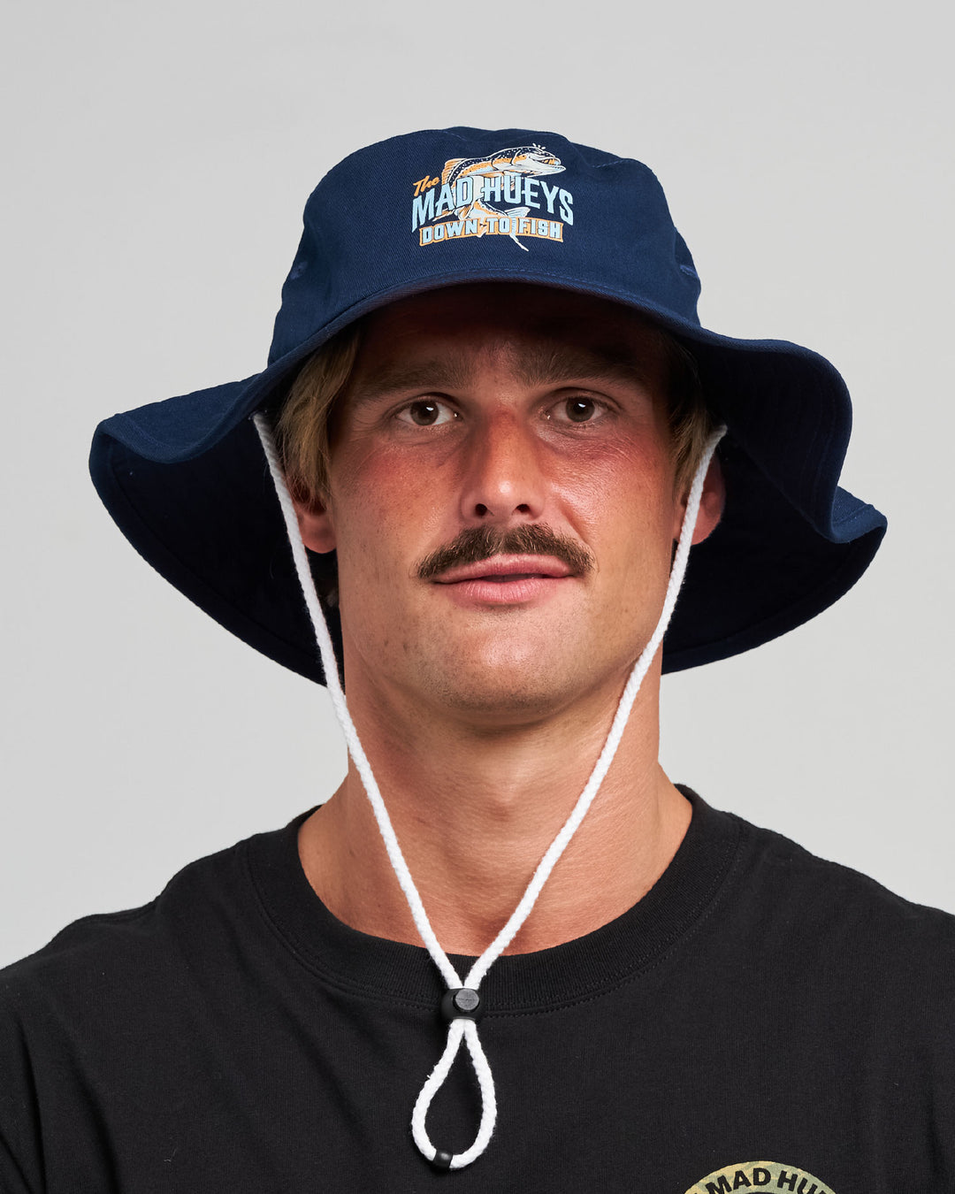 DOWN TO FISH | WIDE BRIM HAT - NAVY