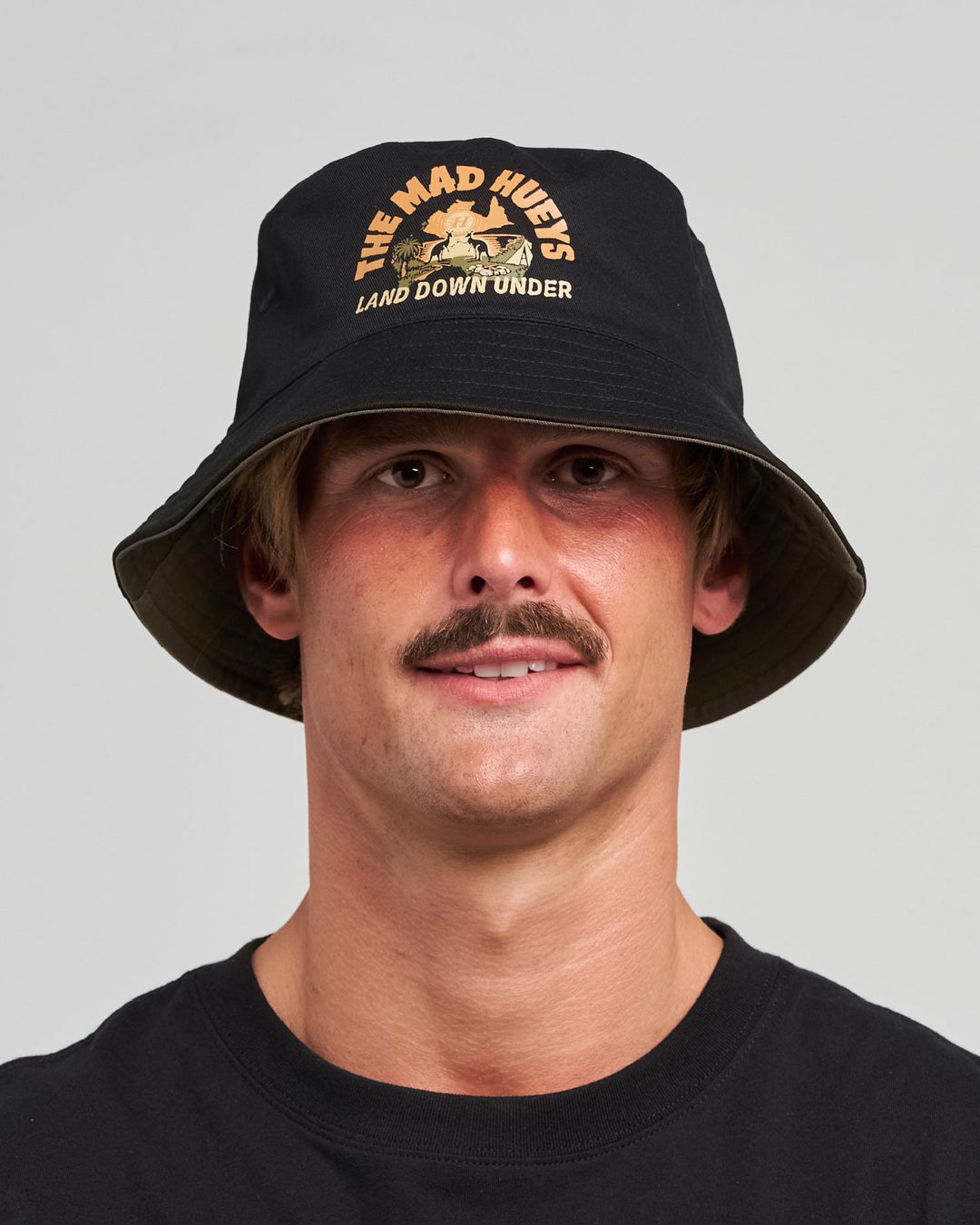LAND DOWN UNDER | REVERSIBLE BUCKET HAT - BLACK