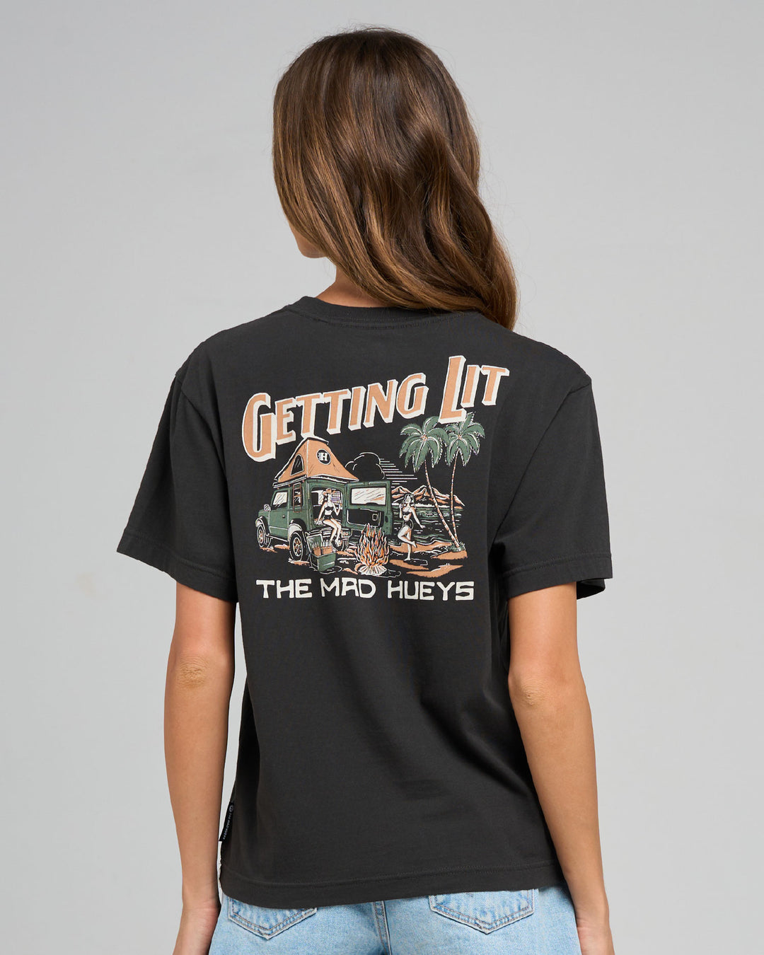 GETTING LIT | WOMENS SS TEE - VINTAGE BLACK