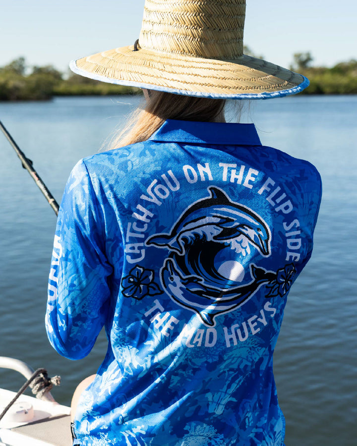 FLIP SIDE | WOMENS UPF 50+ FISHING JERSEY - AZURE