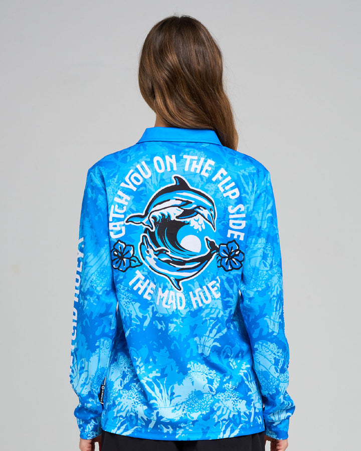 FLIP SIDE | WOMENS UPF 50+ FISHING JERSEY - AZURE