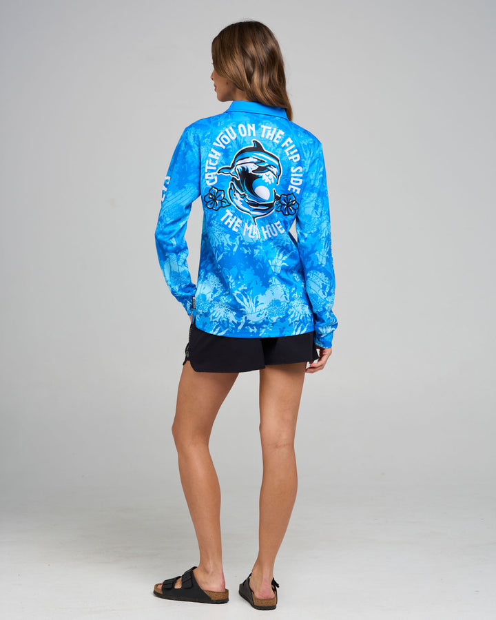 FLIP SIDE | WOMENS UPF 50+ FISHING JERSEY - AZURE