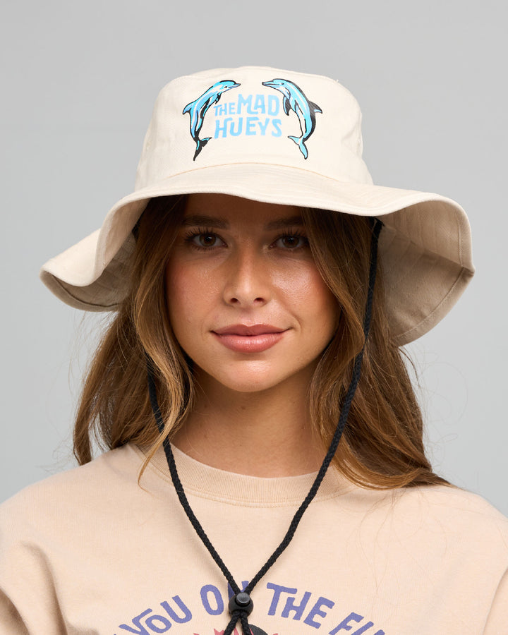 FLIP SIDE | WOMENS WIDE BRIM HAT - STONE