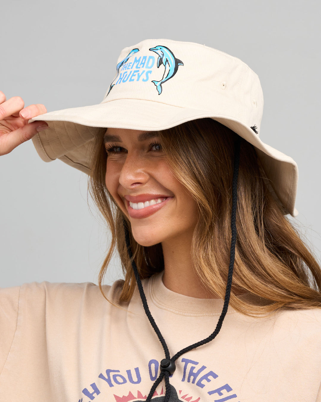 FLIP SIDE | WOMENS WIDE BRIM HAT - STONE