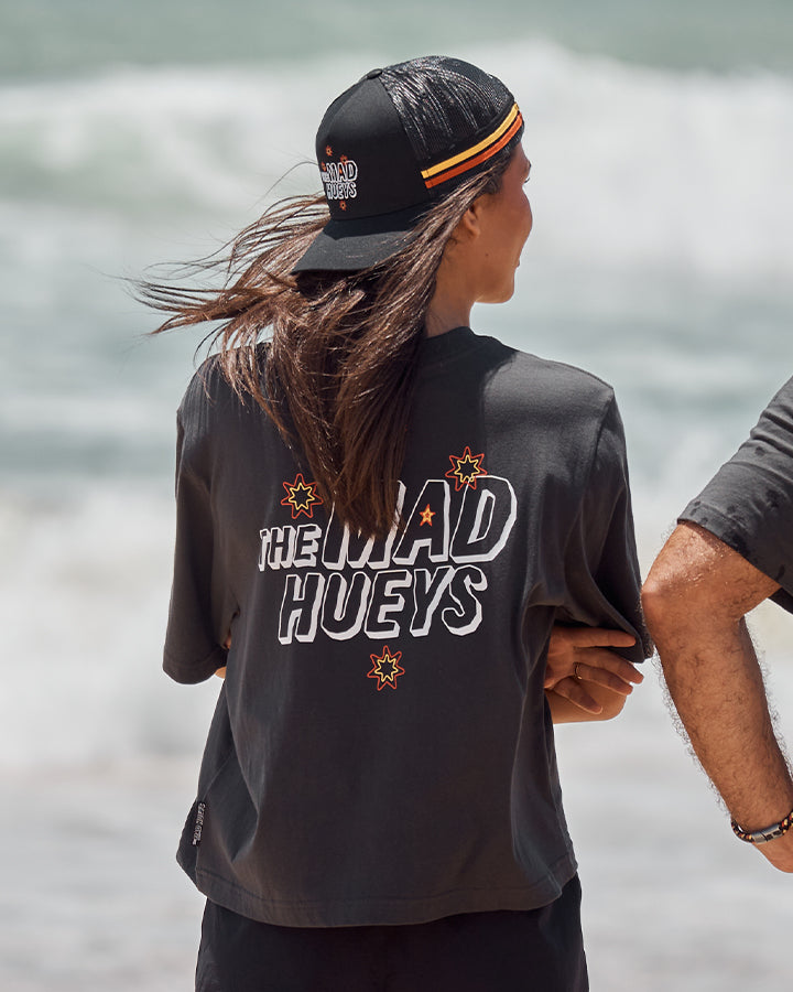 ONE TEAM | WOMENS BOXY TEE - VINTAGE BLACK