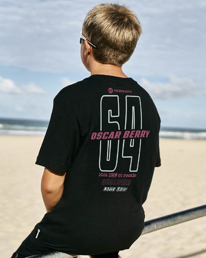 The Mad Hueys Oscar Berry Wsl youth SS T-shirt in Black