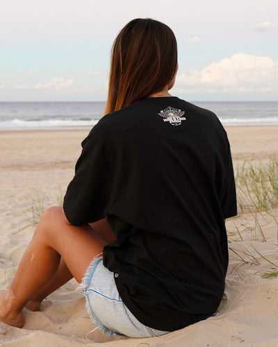 EAGLE HAS LANDED | OVERSIZED SS TEE - VINTAGE BLACK