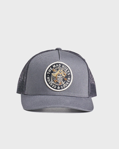 HOOKED AND COOKED | TWILL TRUCKER - CHARCOAL