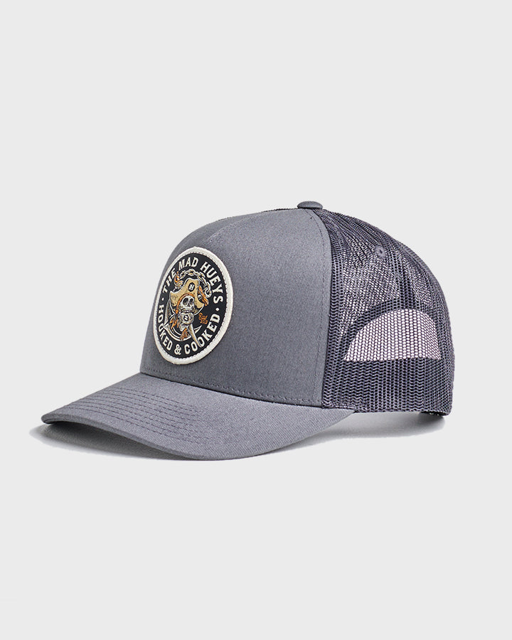 HOOKED AND COOKED | TWILL TRUCKER - CHARCOAL