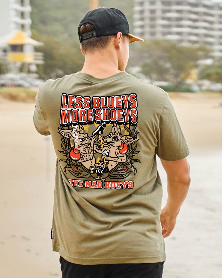 LESS BLUEYS | SS TEE - OLIVE