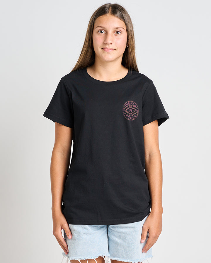 MAD SERIES | YOUTH GIRLS SS TEE - BLACK