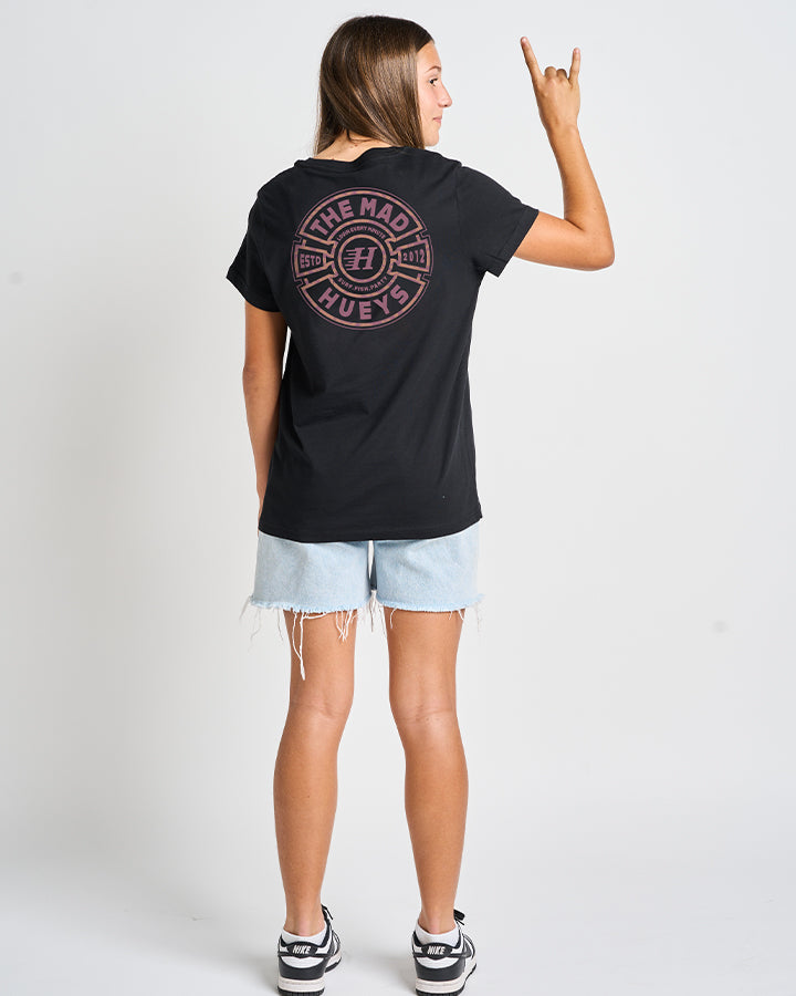 MAD SERIES | YOUTH GIRLS SS TEE - BLACK