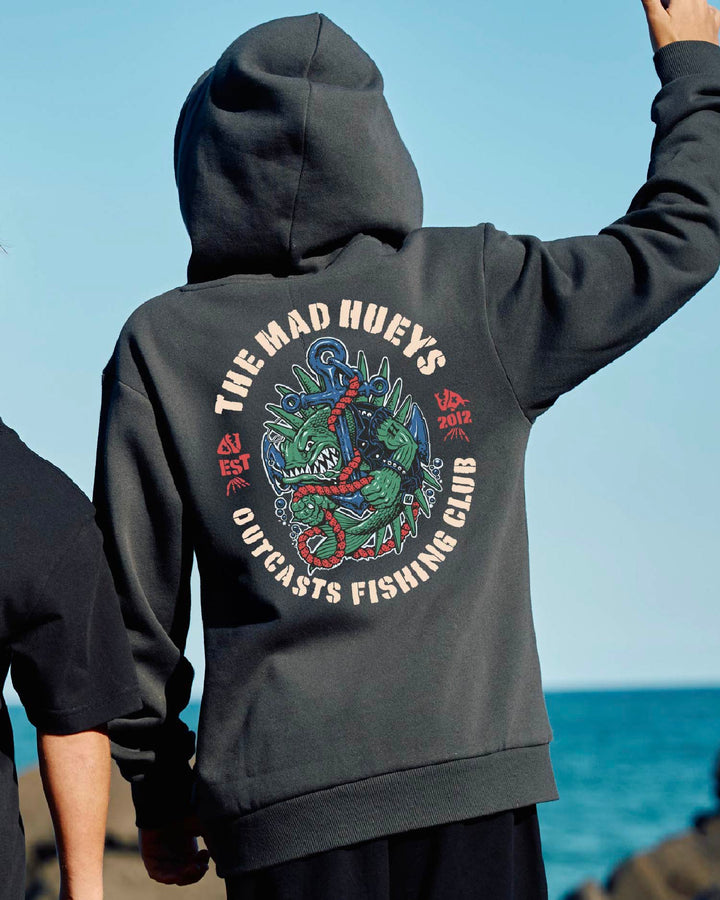 OUTCASTS | YOUTH HOODED PULLOVER - VINTAGE BLACK