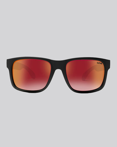 MARLIN | RED MIRROR POLARISED FLOAT SUNGLASSES - MATT BLACK