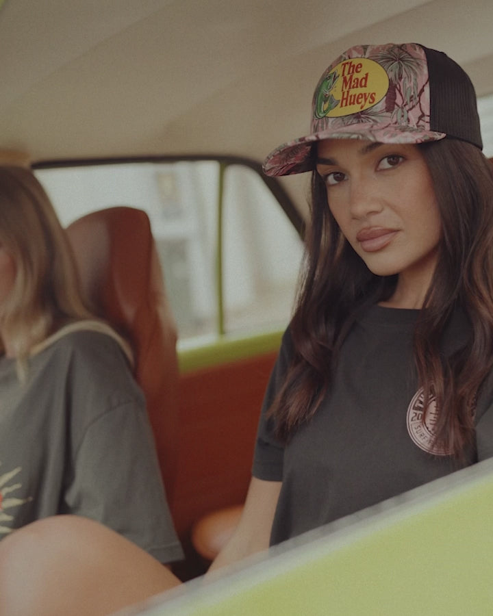 PRO HUEYS | WOMENS TWILL TRUCKER - PINK CAMO