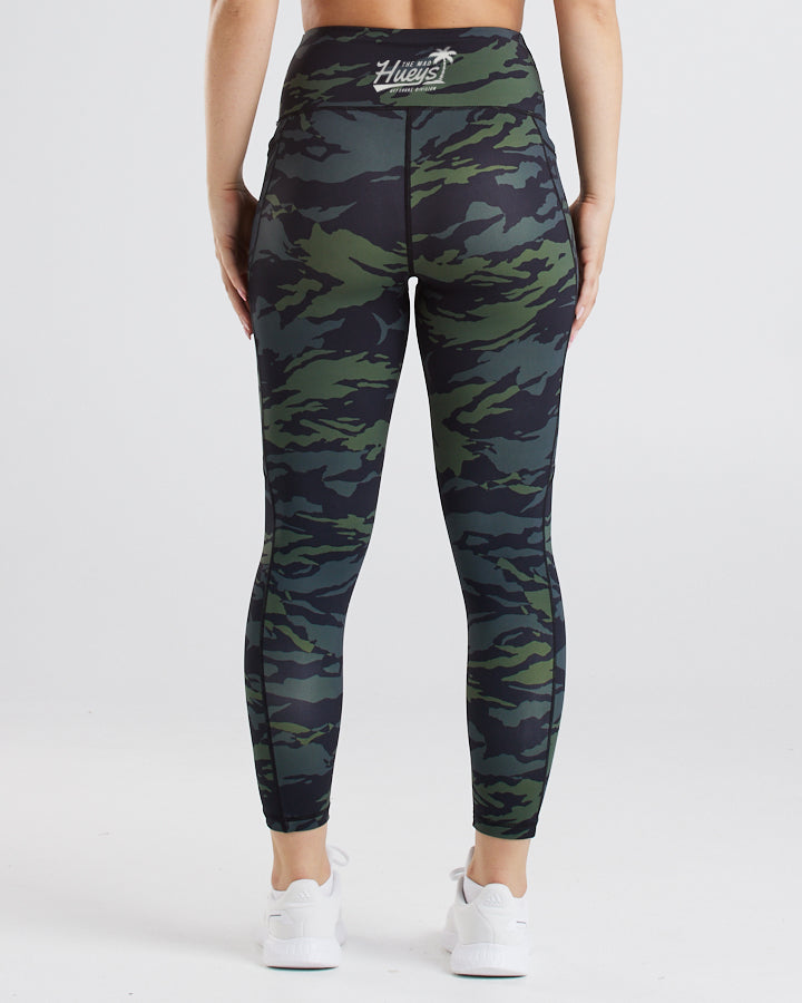 HUEYS PALMS | WOMENS TIGHTS - FOREST CAMO