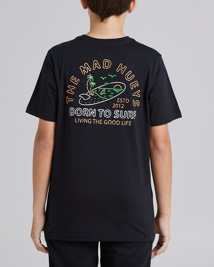 NEON SURF | YOUTH SS TEE - BLACK