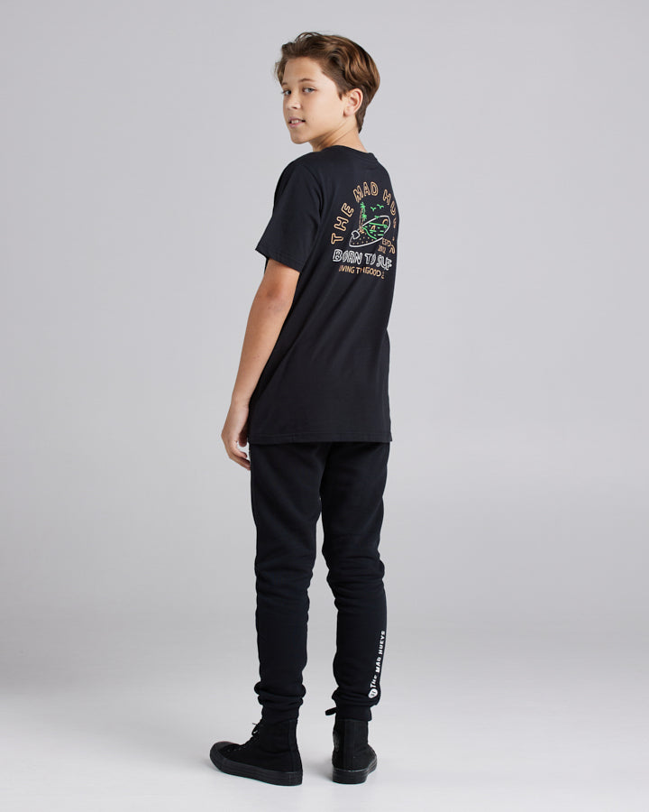 NEON SURF | YOUTH SS TEE - BLACK