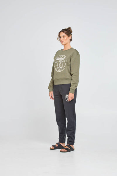ROPE ANCHOR | WOMENS CREW - OLIVE