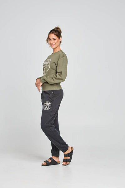 ROPE ANCHOR | WOMENS TRACKPANT - BLACK