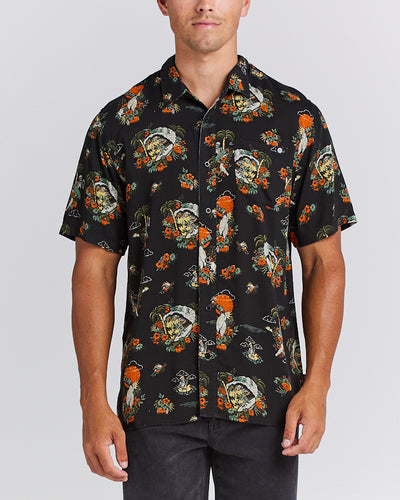 LOOSE IN PARADISE | WOVEN SHIRT - VINTAGE BLACK