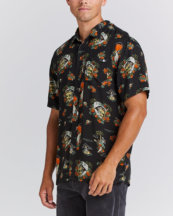 LOOSE IN PARADISE | WOVEN SHIRT - VINTAGE BLACK