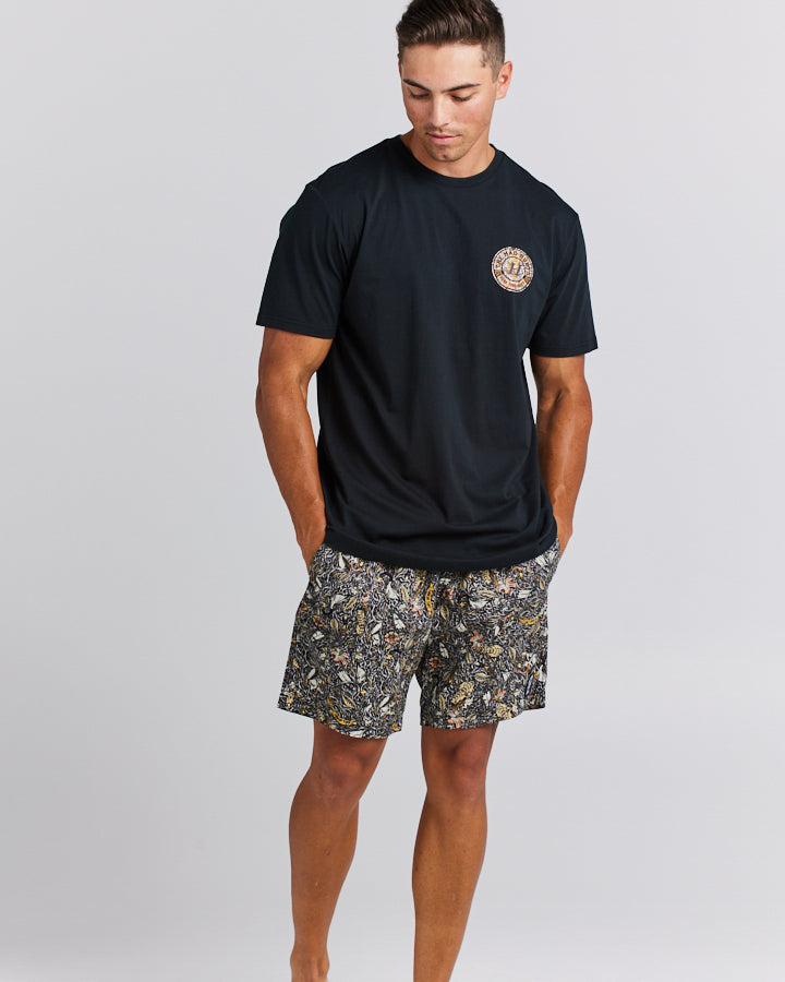 SURF FISH PARTY | SS TEE - BLACK/MULTI