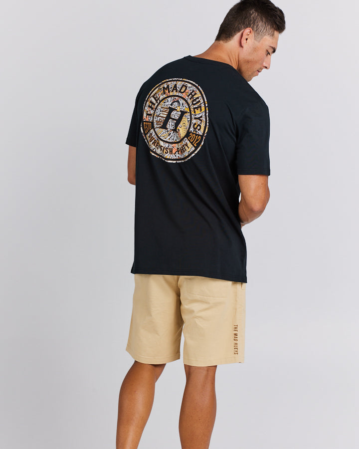 SURF FISH PARTY | SS TEE - BLACK/MULTI