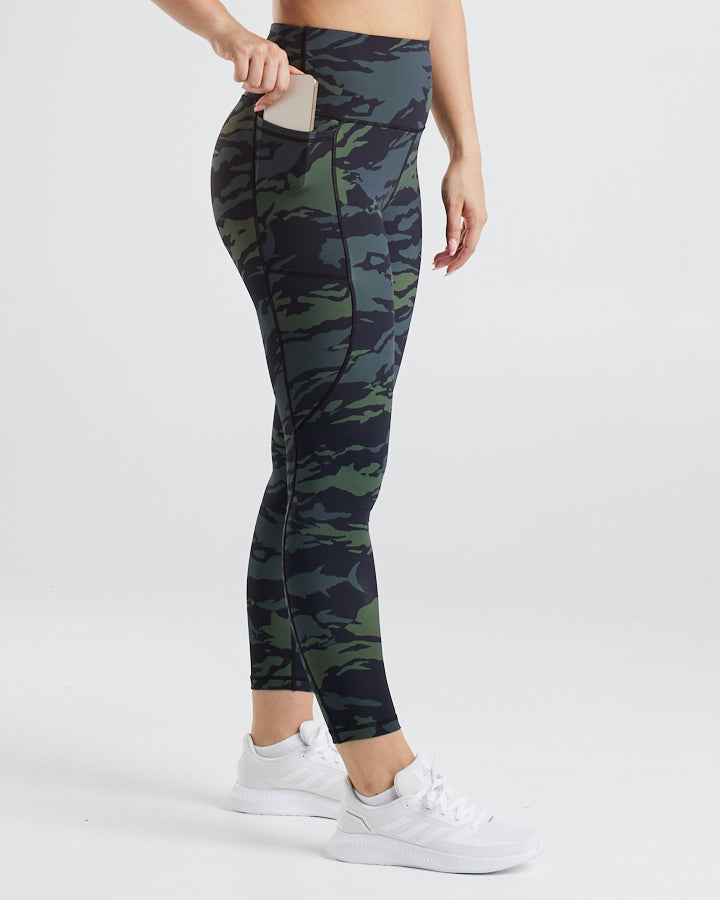 HUEYS PALMS | WOMENS TIGHTS - FOREST CAMO